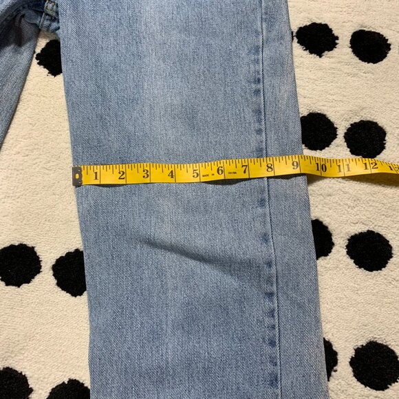 Vintage Y2K 90s Levi's 516 Slim Fit Faded Light Wash Denim Straight Leg Jeans - Picture 11 of 13
